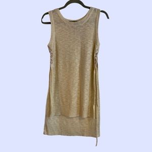 Side tie Sweater Tank